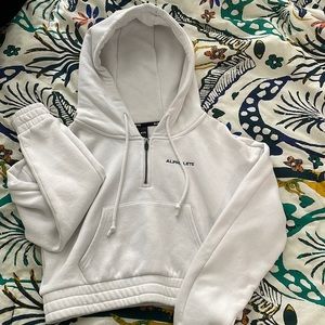 Alphalete cropped quarter zip hoodie
